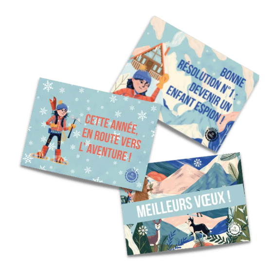 3 cartes de voeux - Montagne