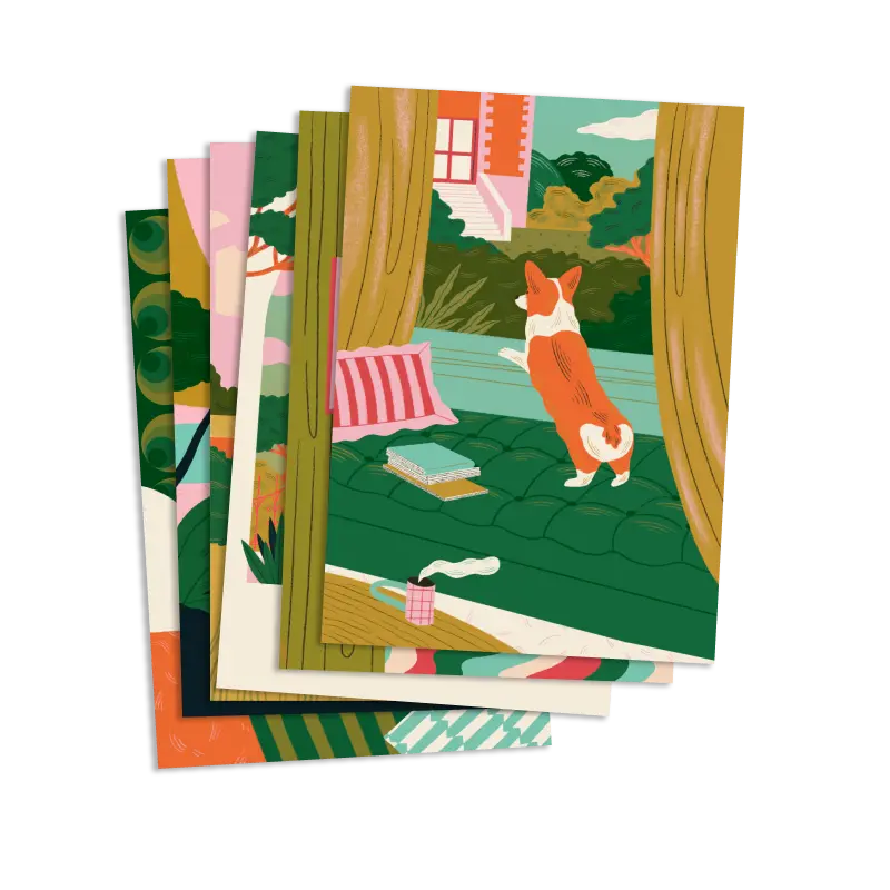 6 cartes postales