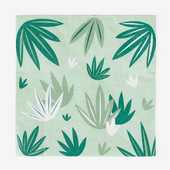 20 Serviettes en papier tropical